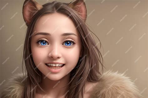 Premium Ai Image Quokka Anthropomorphic Animal Girl Illustration