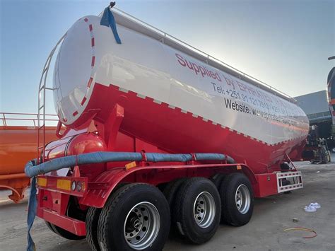 V Shaped Tri Axle 50cbm Dry Bulk Powder Cement Tanker Semi Trailer