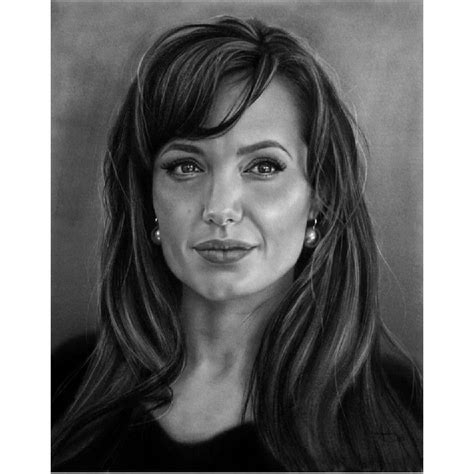 Angelina Jolie Charcoal Paper Pencil Sketch Size A4 At Rs 3500piece