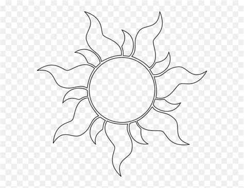 Thumb Image Outline Tangled Sun Hd Png Download Vhv