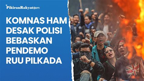 Komnas HAM Desak Polisi Bebaskan Pendemo RUU Pilkada Tolong Kedepankan