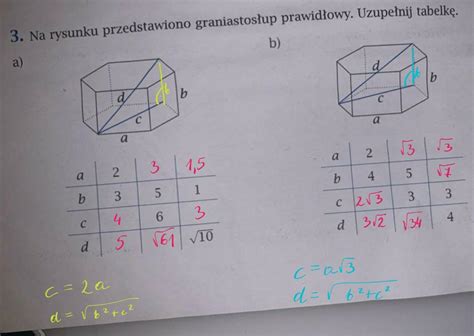 Na Rysunku Przedstawiono Graniastos Up Prawid Owy Uzupe Nij