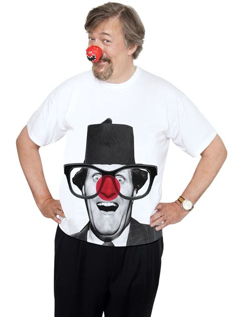 Stephen Fry - Comic Relief: Celebrities posing for Red Nose day ...