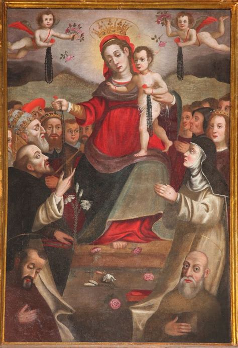 Ambito Toscano Sec Xvii Madonna Del Rosario E Santi Immagini