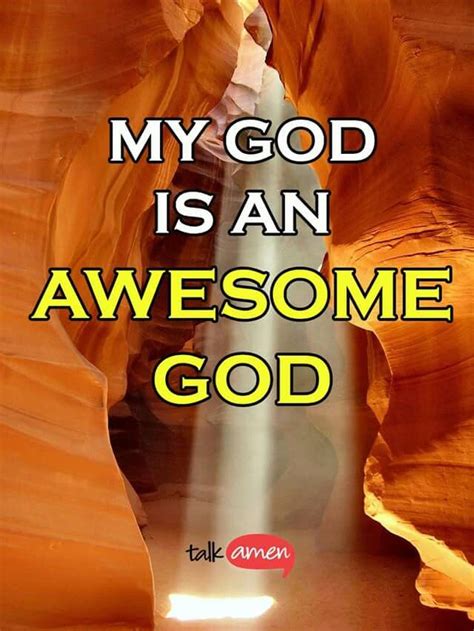 My God is an awesome God He reigns from Heaven and earth, with wisdom, power and love, My God is ...