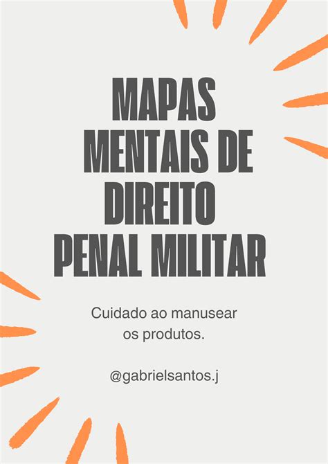 Mapas Mentais Direito Penal Militar Jo O Gabriel Santos Sousa Hotmart