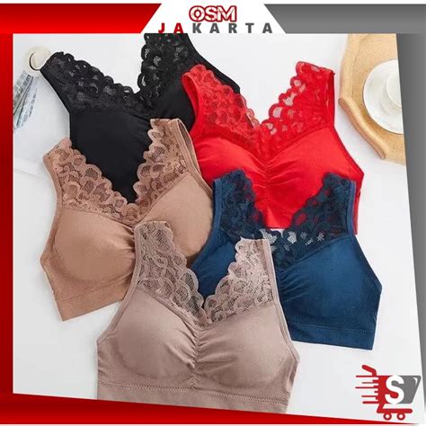 Jual OSM JKT F Bra Fashion Wanita Lingerie Fashion Korea BH Tanpa Kawat Pakaian Dalam