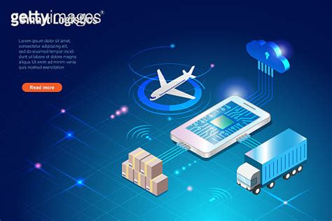 Smart Global Logistics Delivery Tracking System On Smartphone Shipment