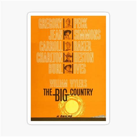 "The Big Country Movie Poster" Sticker for Sale by MovieFunTime | Redbubble