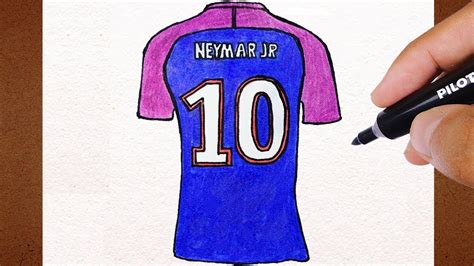 COMO DESENHAR CAMISA 10 NEYMAR NO PSG Comment dessiner - YouTube