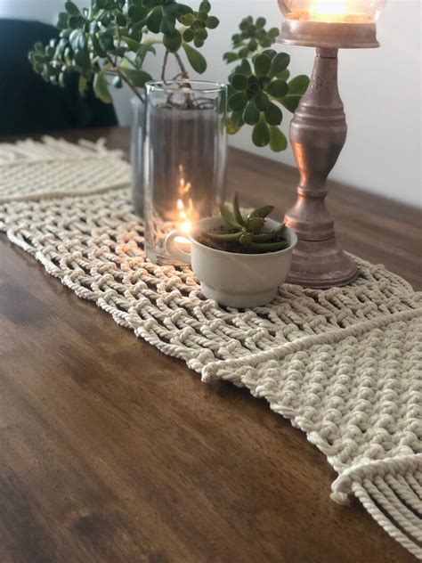 Macramé Table Runner 48 Glenda Etsy