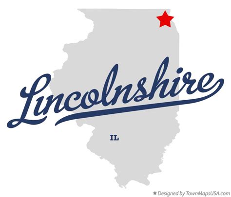 Map of Lincolnshire, IL, Illinois