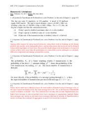 Homework Sols Eel Computer Communication Networks Ece