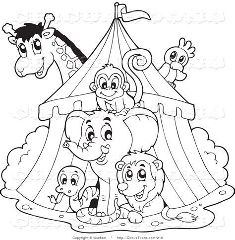 Circus Animal Train Coloring Pages
