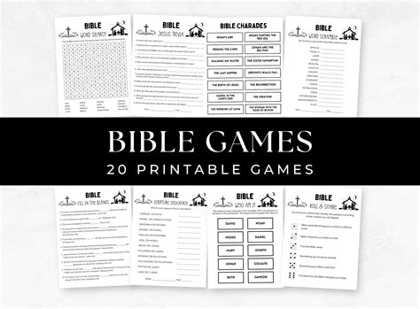 20 Printable Bible Games, Youth Group Games, Christian Games, Sunday ...