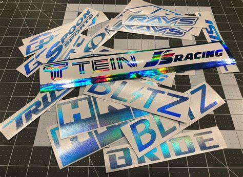 Car Sponsor Random Decals Stickers Lot Oil Slick colours JDM Dash Waft ...