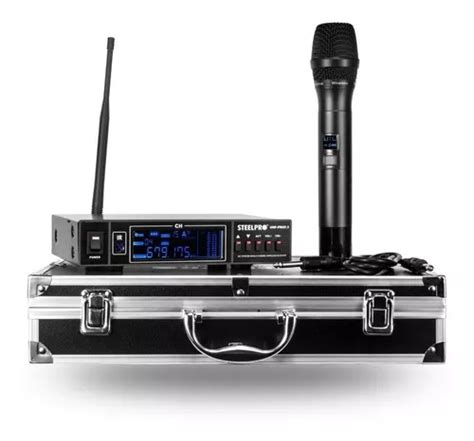 Microfono Uhf Profesional Steelpro Frecuencia Multicanal Mic Env O Gratis