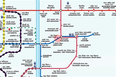 Preet Vihar station map - Delhi Metro