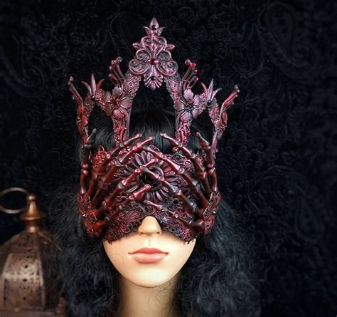 Skeleton Hand Cathedral Blind Mask Gothic Horror Fantasy Demon