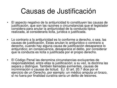 Ppt La Antijuricidad Y Sus Causas De Justificaci N Powerpoint