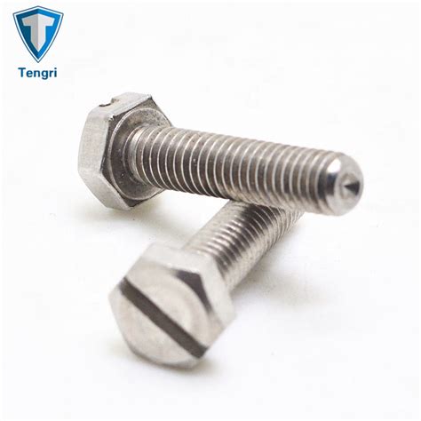 High Quality Slotted Hex Head Bolt Slotted Screw Hex Screw Slotted Bolt ...