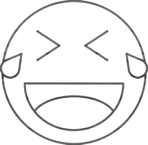 Laughing Face With Tears Icon In Line Art. 24467343 Vector Art at Vecteezy