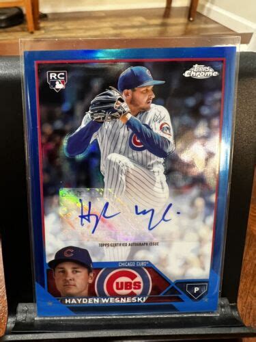 Topps Chrome Update Hayden Wesneski Ac Hw Auto Blue Rookie