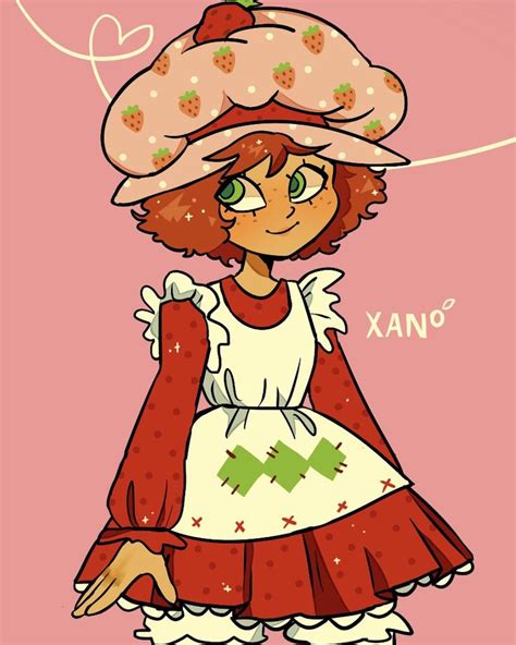 A Drawing Of A Girl Wearing A Strawberry Hat