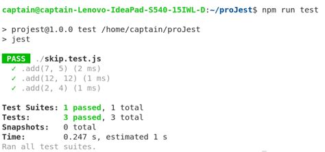 Jest Running A Single Test For Efficient Testing