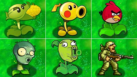 Plants Vs Zombies Mod Zombotany All Peashooter Plants Vs All