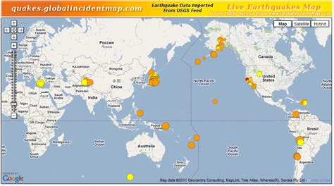 Live Earthquakes Map | COCC GIS Club