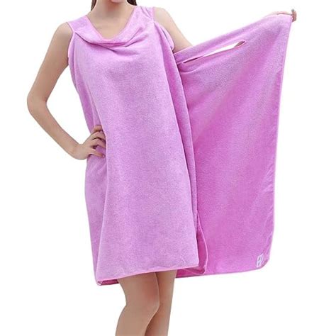 Ladies Towelling Sarong Bath Towel Wrap Cream Colour 100 Cotton Velcro Fastening Amazon