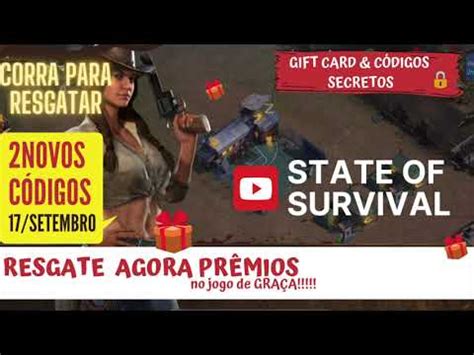 State Of Survival Novos C Digos Setembro New Gift Cards Youtube