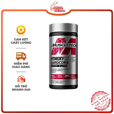 MUSCLETECH HYDROXYCUT HARDCORE SUPER ELITE 120 VIÊN NHỘNG Hỗ Trợ Chuyển