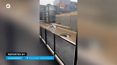 Des pluies torrentielles provoquent des inondations à Enschede Pays Bas