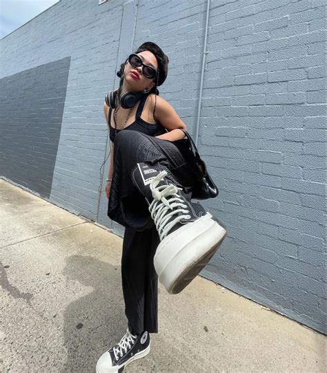 Stylish Black Outfit With Converse X Rick Owens