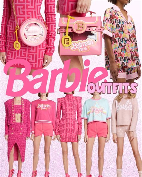 an advertisement for barbie dolls with different outfits and accessories