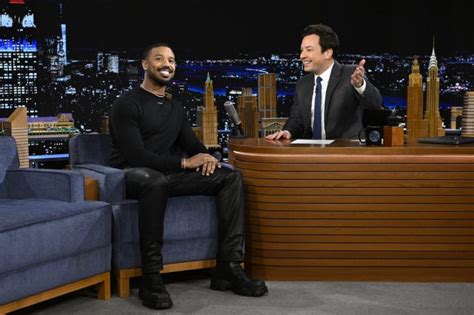 Wardrobe Breakdown Michael B Jordan On Jimmy Fallon Talking With Tami