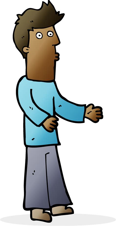 Cartoon Man Explaining 12265118 Vector Art At Vecteezy