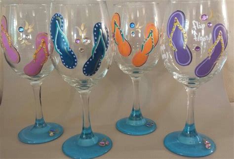 La Susy Hand Painted Glasses 15 Each Shipping Hand Painted Glasses Glass Painting