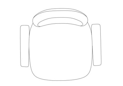 Office Chair Top View Drawing