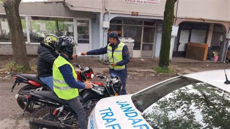 Babaeskide Jandarma Ekiplerinden Motosiklet Denetimi Beyaz G Ndem