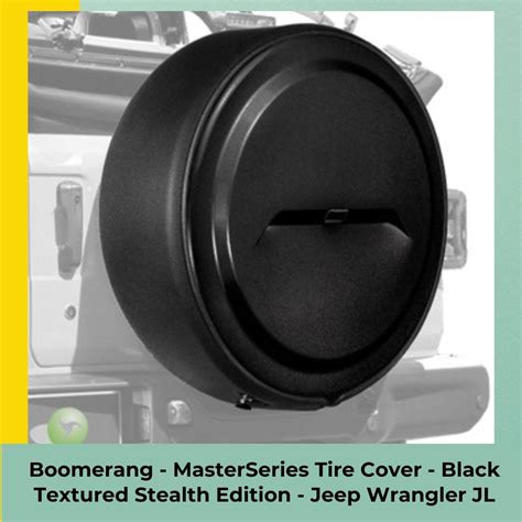 Boomerang — Masterseries Tire Cover — Black Textured Stealth Edition