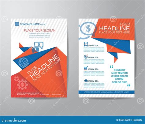 Abstract Flyer Design Background Brochure Template Cartoon Vector