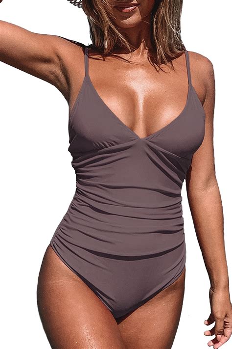 Buy Cupshe Womens One Piece Swimsuit Tummy Control V Neck Bathing Suits Online At Desertcartsri