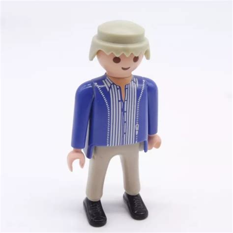 Playmobil Homme Bleu Blanc Pantalon Gris Eur Picclick Fr