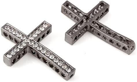 Amazon Rubyca Pcs Cross Sideway Metal Connector Bead Diy