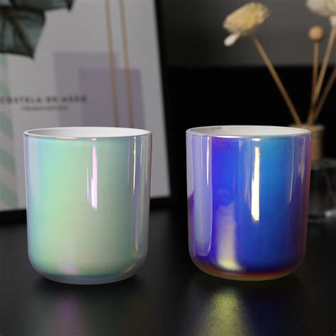 Wholesale Electroplated Colorful Iridescent Plating Glass Creative