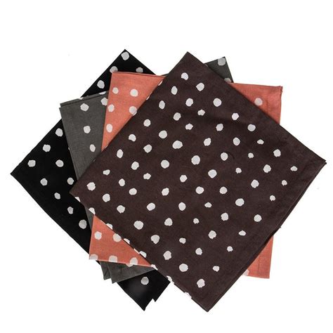 Creative Co Op 4 Piece Cotton Polka Dot Napkins