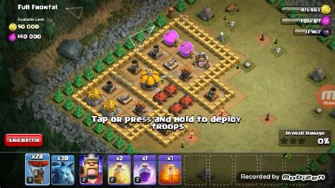 Clash Of Clans Full Minions And Ballon Attack Youtube